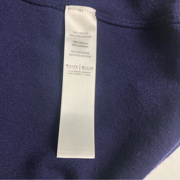 ⭐️NEW⭐️ White House Black Market (WHBM) Long Sleeve Blue/Purple Sweater Dress - Picture 7 of 8